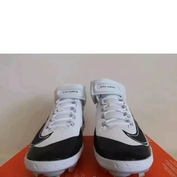 Nike Alpha Huarache Elite 4 Mid Baseball Cleats FD2744-101 Metal Men's Size 13 - Picture 3 of 4